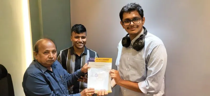 Internship letter at sanjay electrical